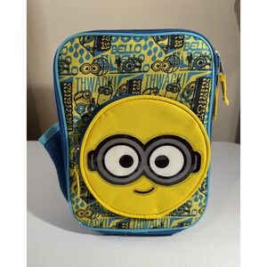 NWT Minion The Rise of Gru Lunch Tote Kids Insulated Lunch Bag Pockets
